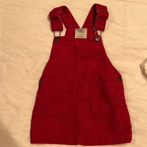 Oshkosh Red Corduroy jumper and shirt. Genuine kids from Oshkosh smoke free